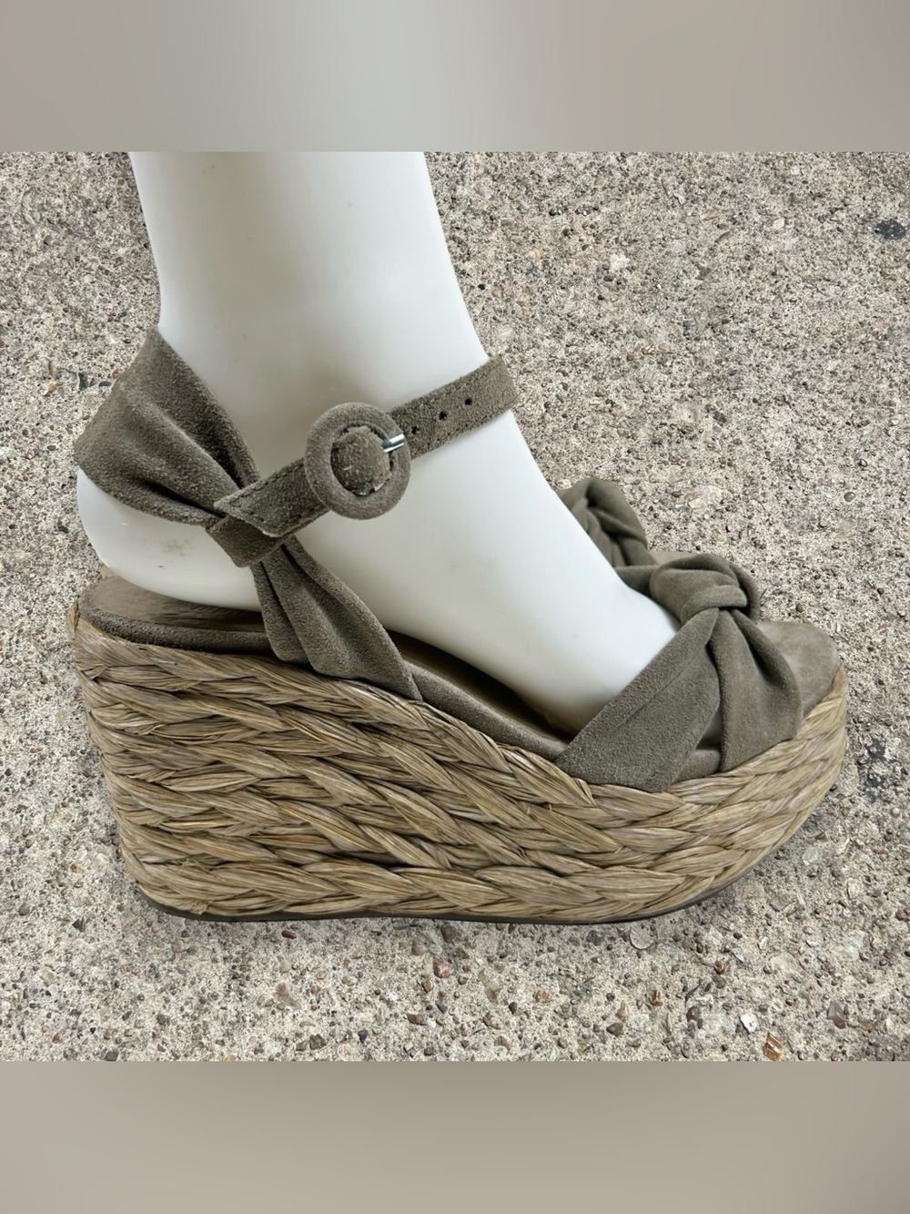 PEDRO GARCIA suede espadrille wedge sandals